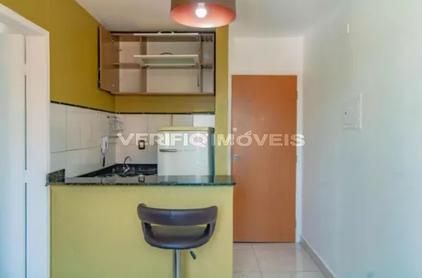 STUDIO no 4º andar mobiliado com 1 dormitório e 1 garagem