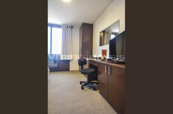 STUDIO no 5º andar mobiliado com 1 dormitório e 1 garagem