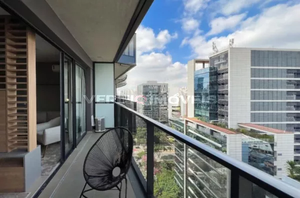 STUDIO no 17º andar mobiliado com 1 dormitório e 1 garagem