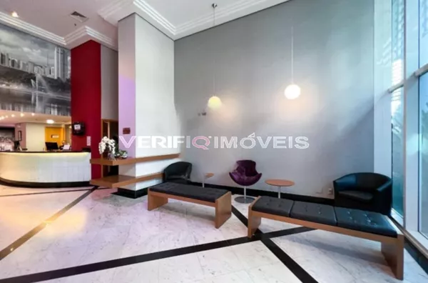 STUDIO no 17º andar mobiliado com 1 dormitório e 1 garagem