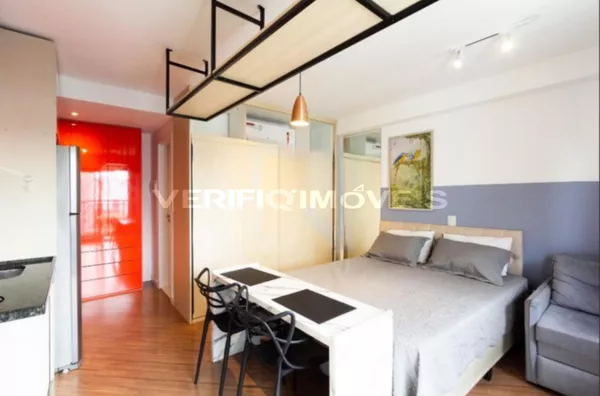 STUDIO no 11º andar mobiliado com 1 dormitório