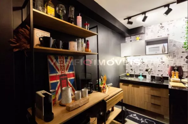 STUDIO no 10º andar mobiliado com 1 dormitório