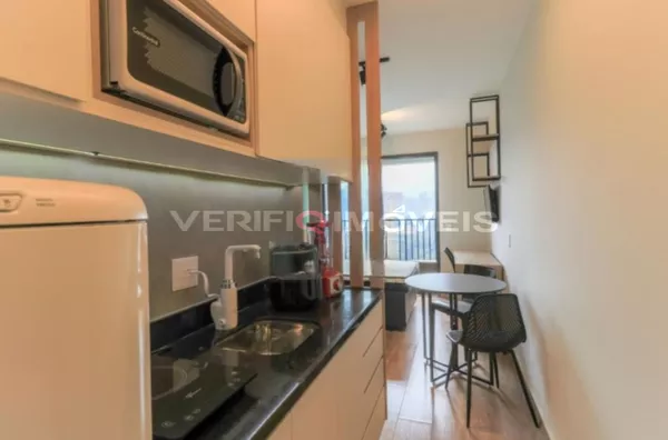 STUDIO no 11º andar mobiliado com 1 dormitório