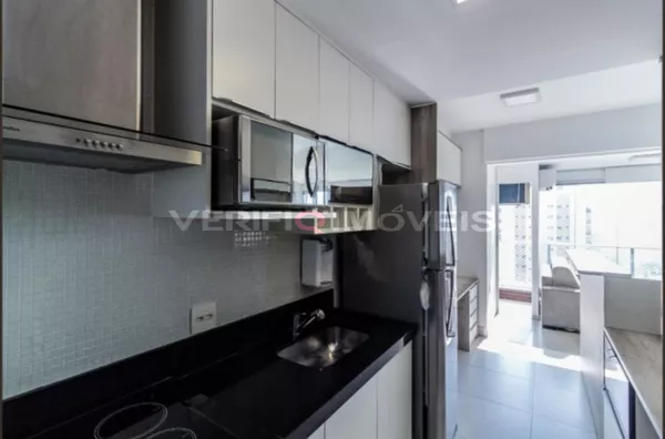 STUDIO no 17º andar mobiliado com 1 dormitório e 1 garagem