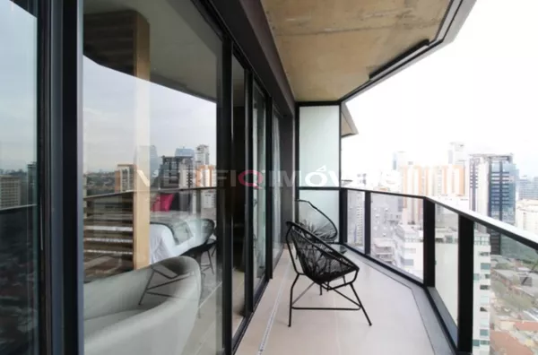 STUDIO no 22º andar mobiliado com 1 dormitório e 1 garagem