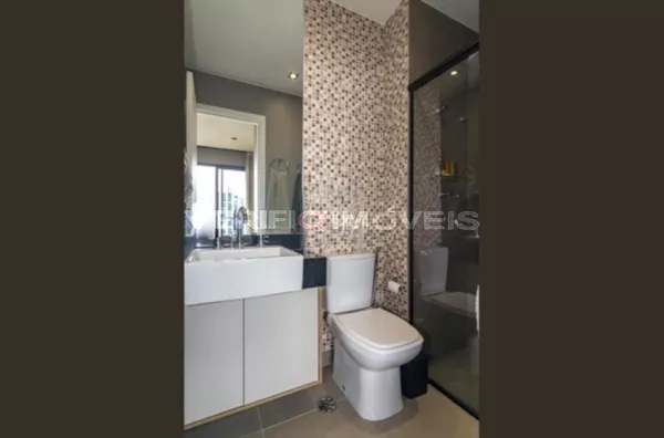 STUDIO no 15º andar mobiliado com 1 dormitório e 1 garagem