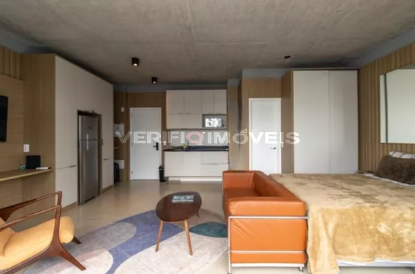 STUDIO no 15º andar mobiliado com 1 dormitório e 1 garagem