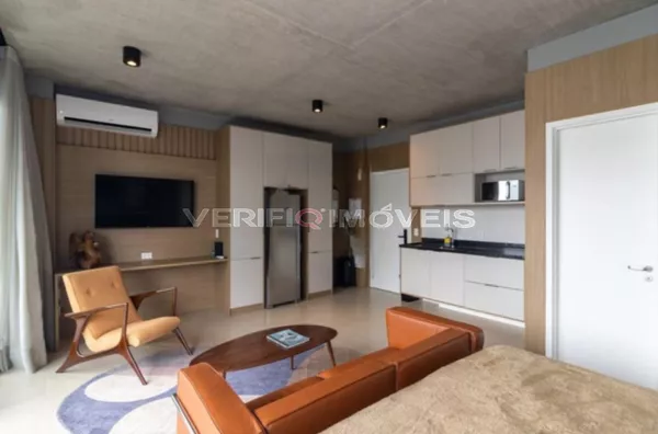 STUDIO no 15º andar mobiliado com 1 dormitório e 1 garagem