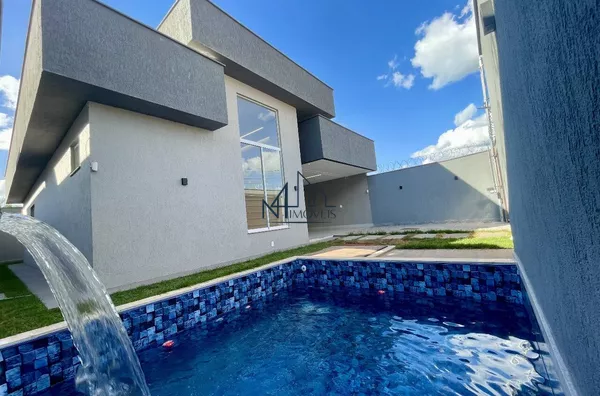 Casa 03 quartos - Chácara São Pedro - Aparecida de Goiânia - GO - Foto 1