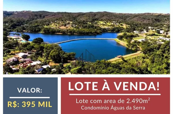 Lote 2.490,45m² - Condominio Águas da Serra - Município de Hidrolândia - GO