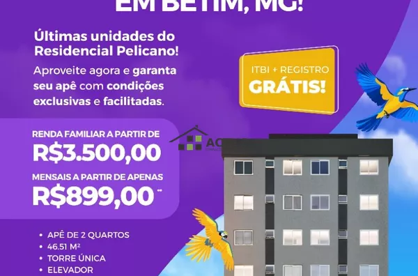 Apartamento para venda, 2 quarto(s),  Bandeirinhas, Betim