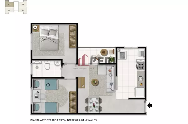 Apartamento para venda VILA SÃO BENEDITO FRANCO DA ROCHA - Foto 6