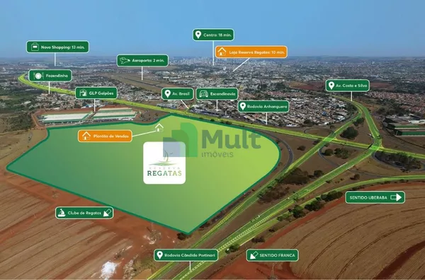 Terreno Comercial em Avenida, Reserva Regatas – Urba Construtora; Próximo às Rodovias Anhanguera e Cândido Portinari, terreno com 174,67m².