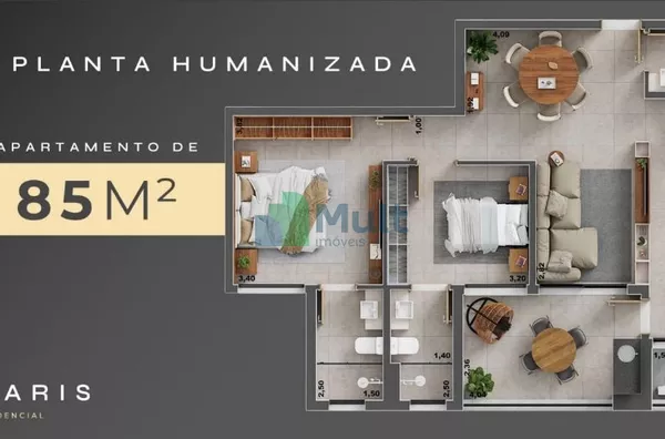 Apartamento com 2 dormitóri à venda, 85 m² por R$ 655.772 - Taiwan Residencial- Ribeirão Preto