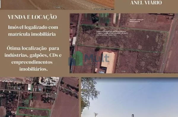 Terreno localizado na Cidade de Guairá-SP no Anel Viário Km2 com rua Manoel Marcos  no Pq Industrial com 3 Hectares .