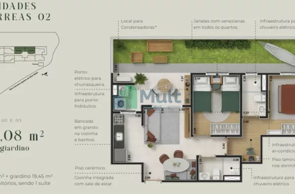 Apartamento com 2 dormitórios à venda, 55 m² por R$ 344.790,00 - Real Sul - Ribeirão Preto/SP