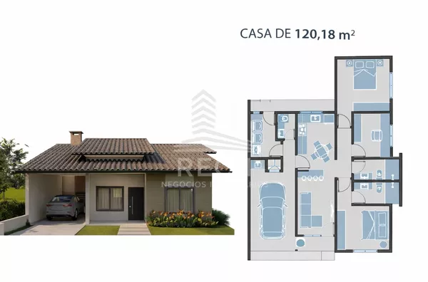Casa para venda, 3 quarto(s),  Araucária Park, Vitorino
