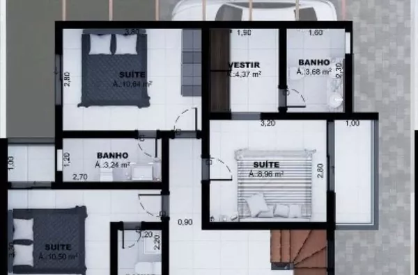 SOBRADO TRIPLEX, 3 SUÍTES - JARDIM DAS AMÉRICAS, CURITIBA / PR - Foto 37