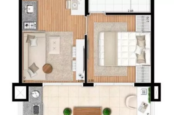 Studio para aluguel Santo Amaro São Paulo - Foto 2