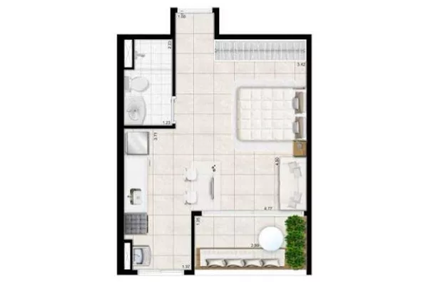 Studio para venda Cidade Monções São Paulo - Foto 1