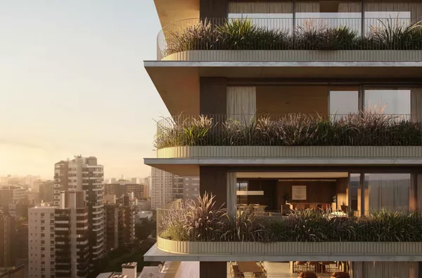 Fachada com vista para sacada 