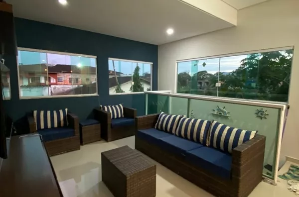 Sobrado, 4 dormitórios, sendo 2 suítes, 390m² de área privada - Bairro Sapé em Ubatuba/SP - Foto 2