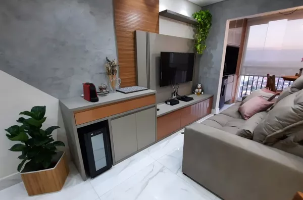 Apartamento com 2 dormitórios, sendo 1 suíte, 56m² de área construída - Condomínio Pátio Home Resort, no bairro Areão em Taubaté/SP - Foto 1