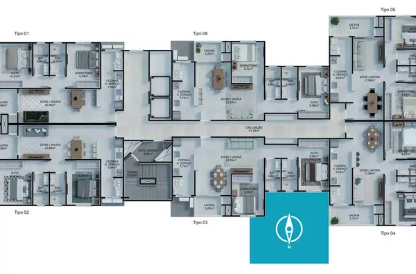 VENDA DE APARTAMENTO NO ED. BLUE GARDEN EM ITAPEMA