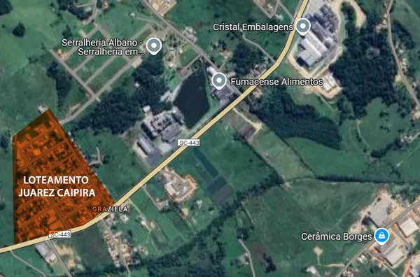 LOTE NO LOTEAMENTO JUAREZ CAIPIRA - MORRO DA FUMAÇA