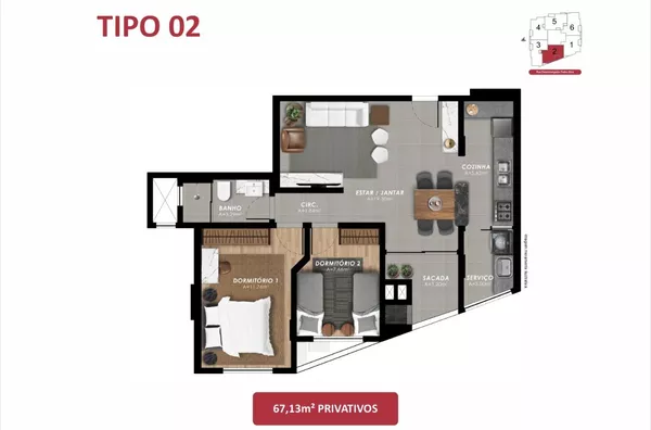 APARTAMENTO - EDIFÍCIO TORRE VIENNE - CENTRO - CRICIÚMA