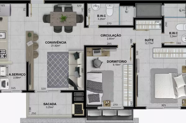 APARTAMENTOS, RES. PRADO, CENTRO - CRICIÚMA