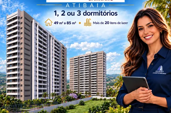 NEXO CARRARO: SEU NOVO APARTAMENTO EM ATIBAIA! 1,2 e 3 dormitórios. - Foto 8