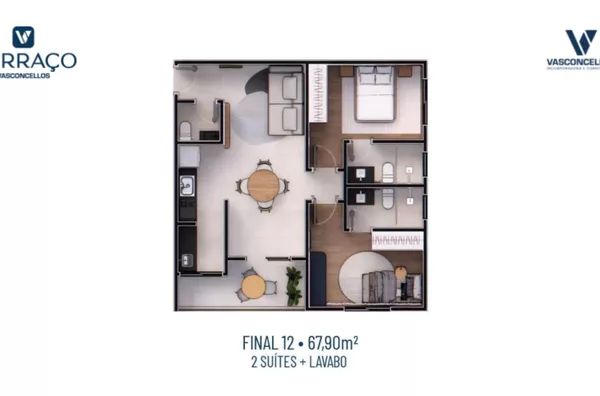 Apartamento tipo para venda Jardim Brasil Atibaia