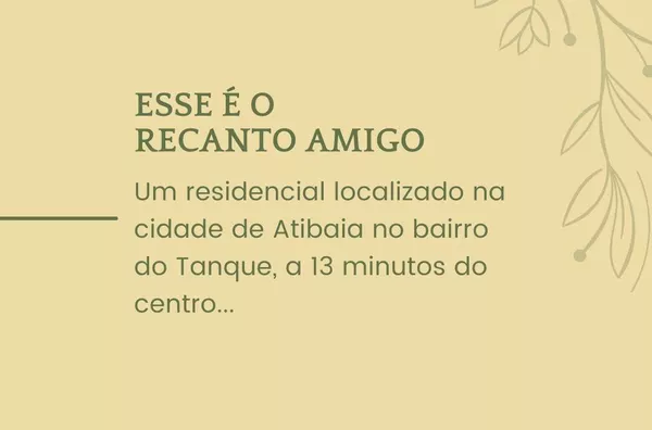 Lote em condomínio para venda Atibaia - Bairro do Tanque Atibaia