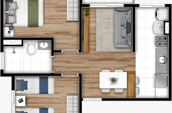Apartamento tipo para venda Bragança Paulista - Hípica Jaguari BRAGANCA PAULISTA
