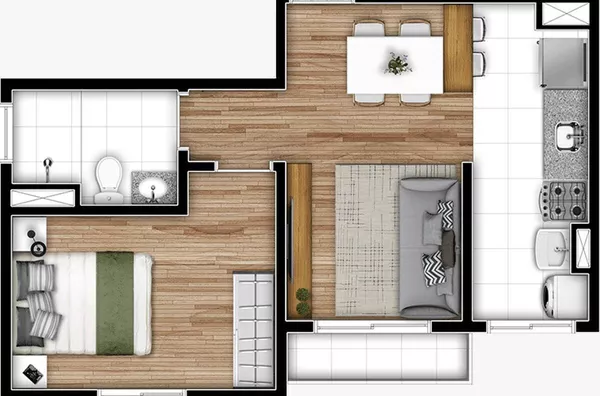 Apartamento tipo para venda Bragança Paulista - Hípica Jaguari BRAGANCA PAULISTA