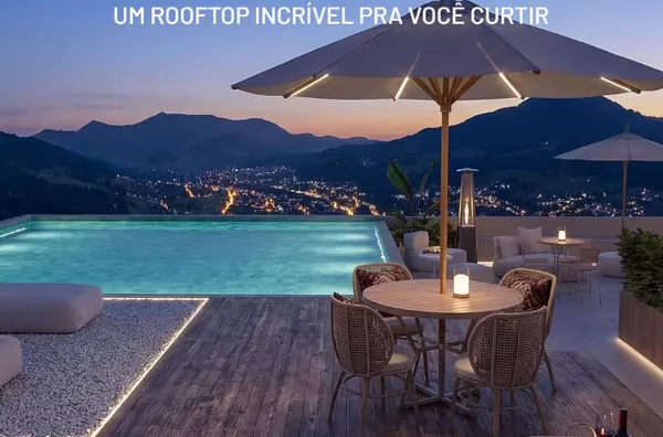 Apartamento tipo para venda Jardim Brasil Atibaia. Apartamentos com 1 ou 2 suítes e lazer no rooftop.