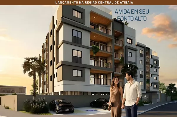 Apartamento tipo para venda Jardim Brasil Atibaia. Apartamentos com 1 ou 2 suítes e lazer no rooftop.