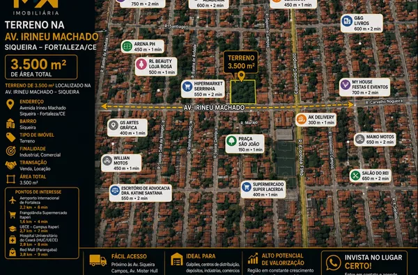 TERRENO PREMIUM À VENDA OU LOCAÇÃO — SIQUEIRA, FORTALEZA/CE