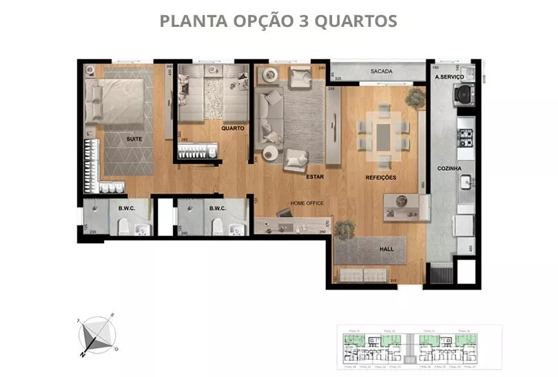 Apartamento à venda com 2 quartos, 67m² - Foto 8