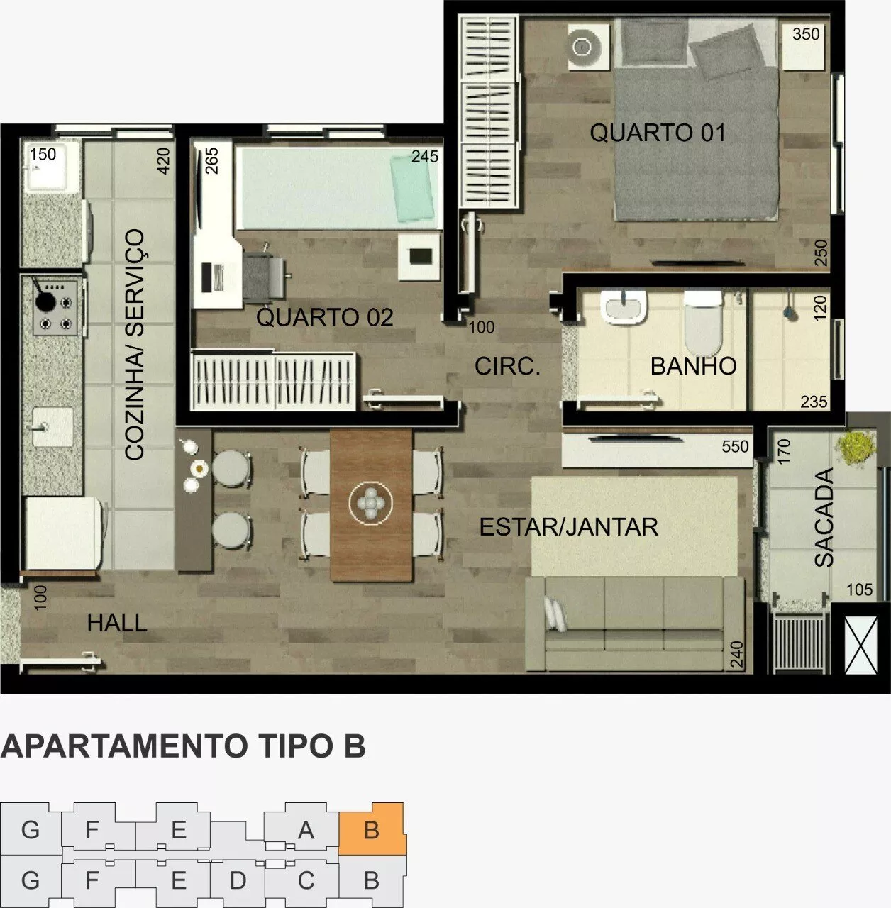 Apartamento à venda com 2 quartos, 47m² - Foto 12