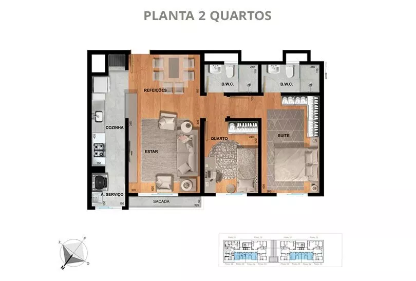 Apartamento à venda com 2 quartos, 67m² - Foto 6