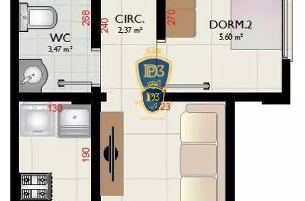 Apartamento para venda, 2 quarto(s),  Jardim Carvalho, Ponta Grossa