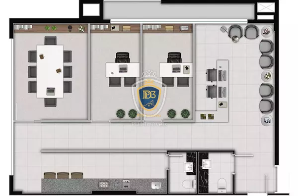 Sala à venda Centro - Edifício Blend Work e Live 