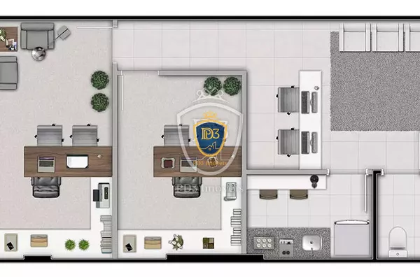 Sala à venda Centro - Edifício Blend Work e Live 