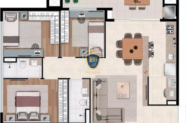 Apartamento à venda Centro - Edifício Blend Work & Live 