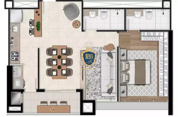 Apartamento à venda Centro - Edifício Blend Work & Live 