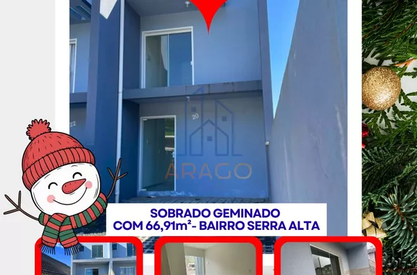 Sobrado Financiável para venda, 2 quarto(s),  Serra Alta, São Bento Do Sul