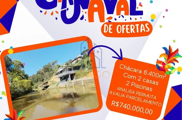 Chácara para venda, 2 casas,  Rio Vermelho Estação, São Bento Do Sul