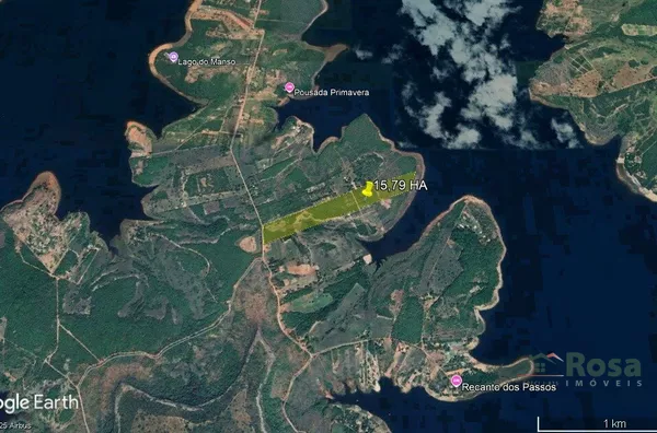 Área Beira Lago do Manso -p/ Condomínio ou Chácara Lazer -Escriturada e Registrada - Foto 2